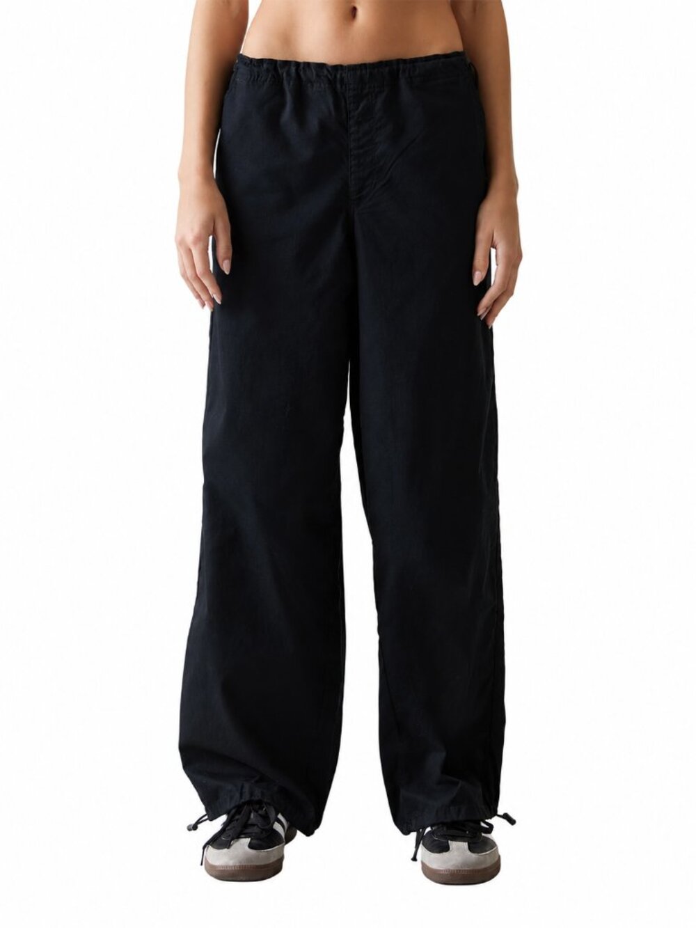 Pacsun Low Rise Parachute Pants 100% Cotton Black | Medium